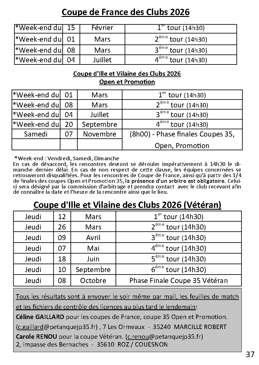 calendrierCoupes CDF 35 Divers